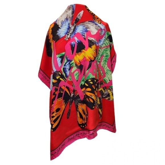 EXPRESS Love Butterfly Satin Scarf - Picture 1 of 6